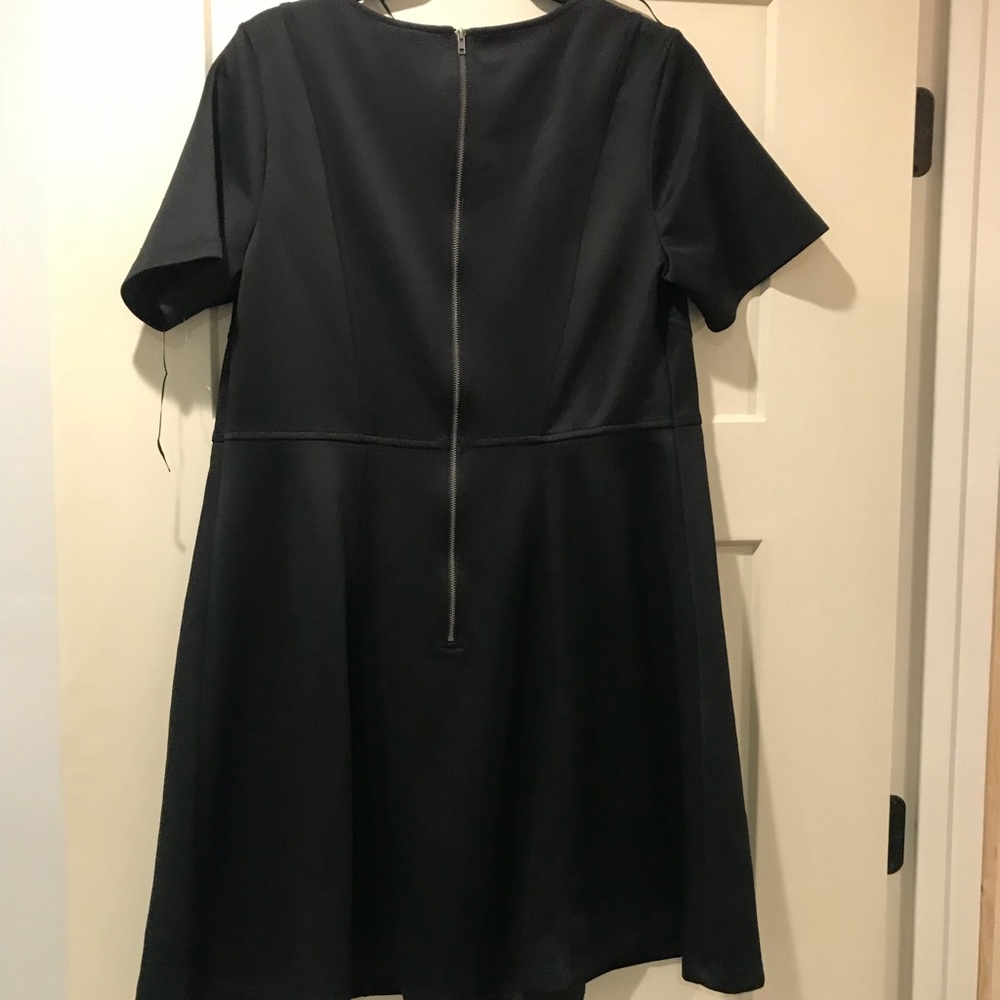 Black fit and flare dress